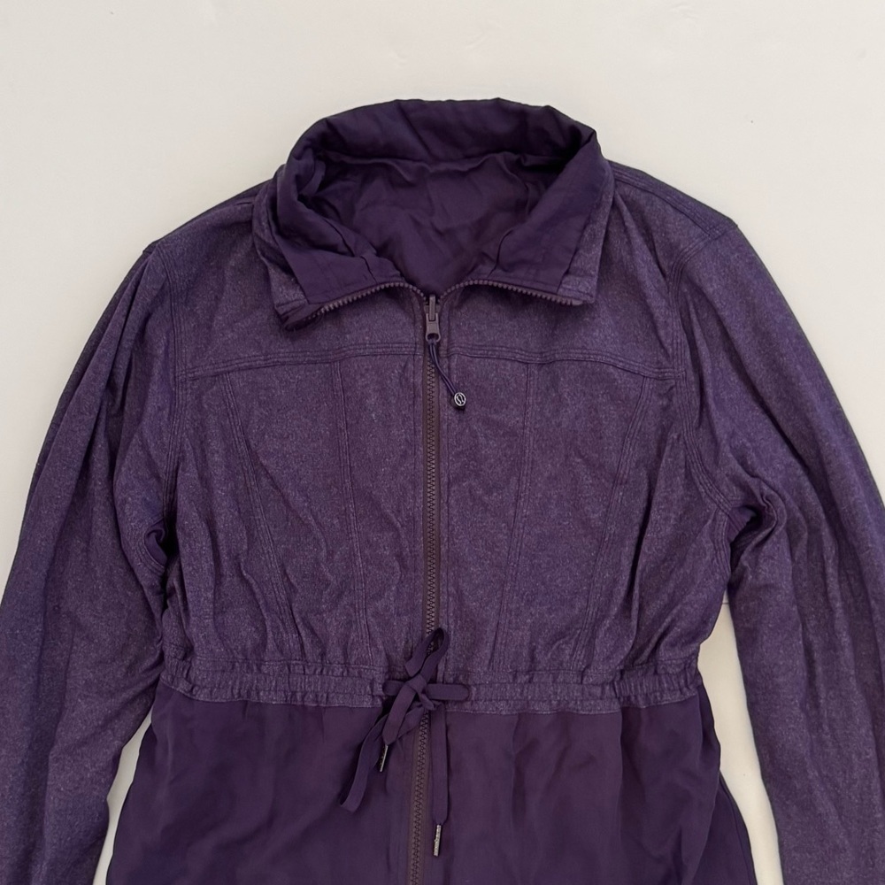Lululemon Inner Peace Reversible Full Zip Workout Jacket, Concord Grape, S/M - Picture 13 of 15